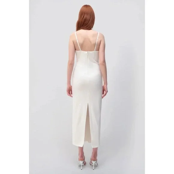 SIMKHAI Caspian Bustier Midi Dress in White New Womens Bodycon Corset - Picture 12 of 15